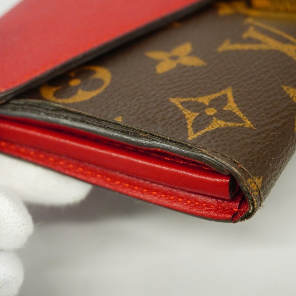 Louis Vuitton Long Wallet Monogram Portefeuille Pallas M58414 Brown Cerise La... - Picture 8 of 15